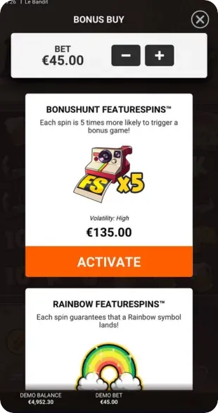 Bonus buy Le Bandit